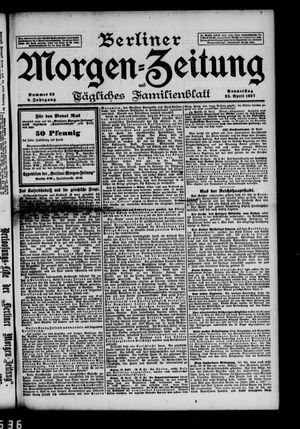 Berliner Morgenzeitung vom 29.04.1897