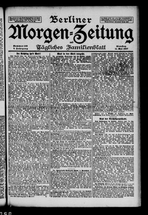 Berliner Morgen-Zeitung vom 11.05.1897