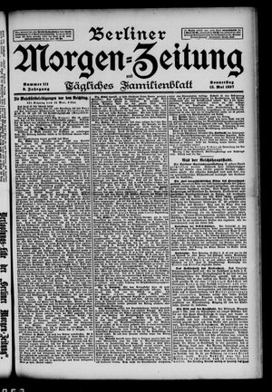 Berliner Morgen-Zeitung vom 13.05.1897