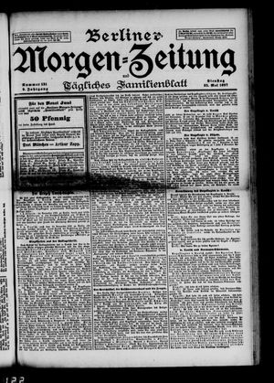 Berliner Morgen-Zeitung vom 25.05.1897
