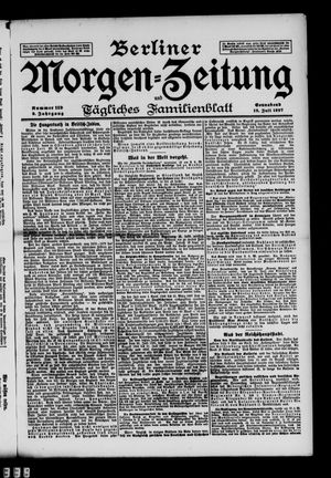 Berliner Morgen-Zeitung vom 10.07.1897