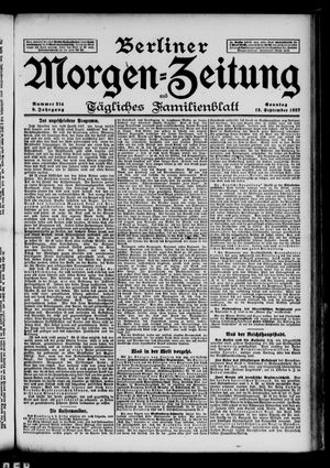 Berliner Morgen-Zeitung vom 12.09.1897