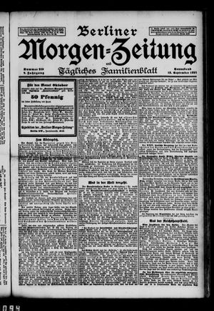 Berliner Morgen-Zeitung vom 18.09.1897