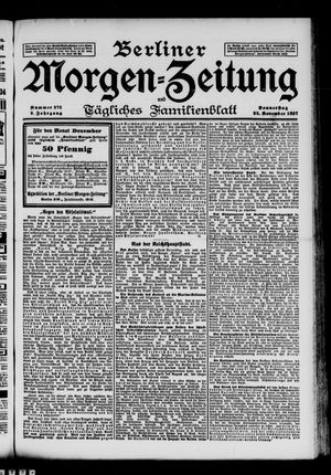 Berliner Morgen-Zeitung vom 25.11.1897