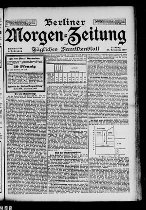 Berliner Morgen-Zeitung vom 30.11.1897