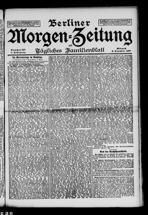 Berliner Morgen-Zeitung vom 08.12.1897