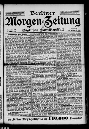 Berliner Morgen-Zeitung vom 17.12.1897