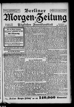 Berliner Morgen-Zeitung vom 25.12.1897