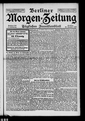 Berliner Morgen-Zeitung vom 28.12.1897