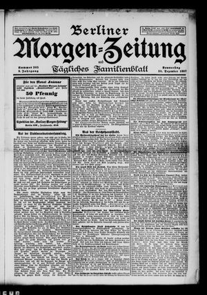 Berliner Morgen-Zeitung vom 30.12.1897