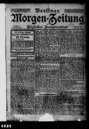 Berliner Morgenzeitung vom 01.01.1898