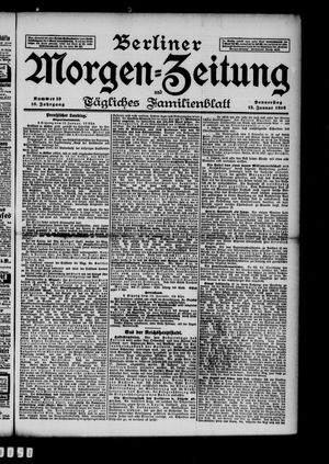 Berliner Morgenzeitung vom 13.01.1898