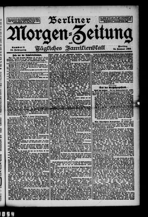 Berliner Morgenzeitung vom 14.01.1898