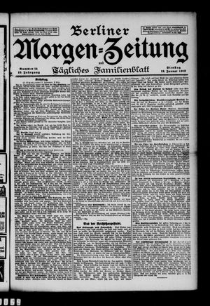 Berliner Morgen-Zeitung vom 18.01.1898