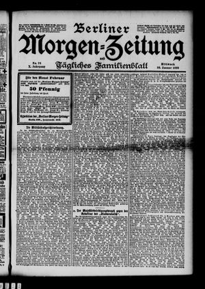 Berliner Morgen-Zeitung vom 26.01.1898