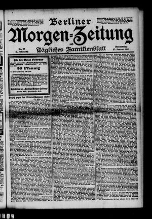 Berliner Morgenzeitung vom 27.01.1898