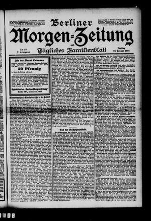 Berliner Morgen-Zeitung vom 28.01.1898