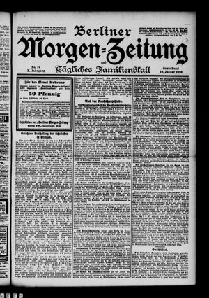 Berliner Morgenzeitung vom 29.01.1898