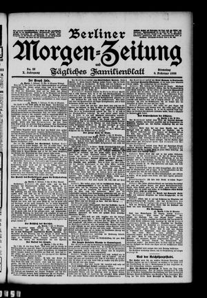 Berliner Morgenzeitung vom 08.02.1898