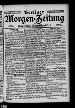 Berliner Morgenzeitung vom 09.02.1898