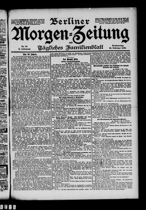 Berliner Morgenzeitung vom 10.02.1898