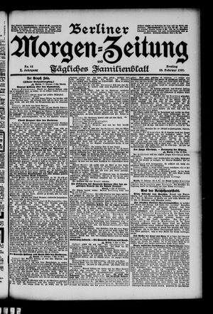 Berliner Morgenzeitung vom 18.02.1898