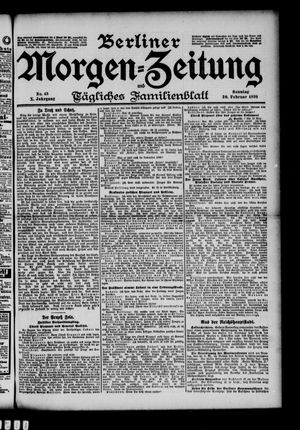 Berliner Morgen-Zeitung vom 20.02.1898