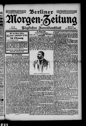Berliner Morgenzeitung vom 23.02.1898