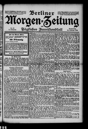 Berliner Morgenzeitung vom 24.02.1898