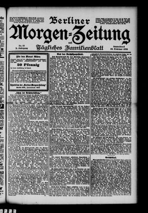 Berliner Morgen-Zeitung vom 26.02.1898