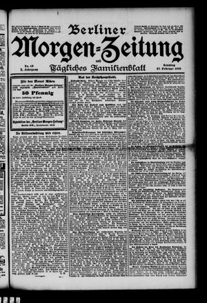 Berliner Morgenzeitung vom 27.02.1898