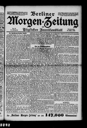 Berliner Morgenzeitung vom 10.03.1898