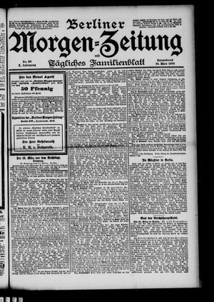 Berliner Morgenzeitung vom 19.03.1898