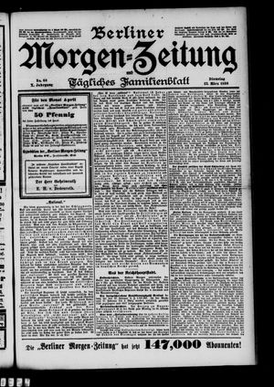 Berliner Morgenzeitung vom 22.03.1898