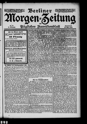 Berliner Morgen-Zeitung vom 26.03.1898
