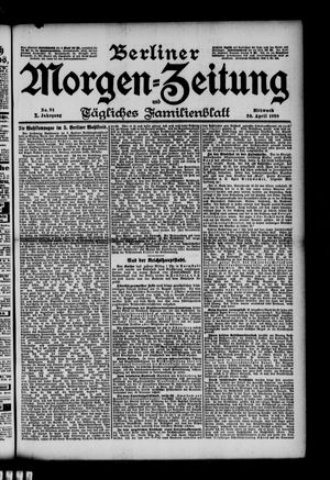 Berliner Morgenzeitung vom 20.04.1898