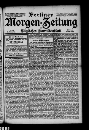 Berliner Morgenzeitung vom 18.05.1898