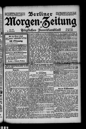 Berliner Morgenzeitung vom 19.05.1898