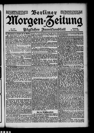 Berliner Morgen-Zeitung on Jun 21, 1898