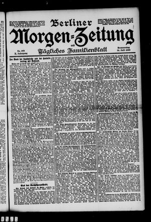 Berliner Morgen-Zeitung vom 14.07.1898