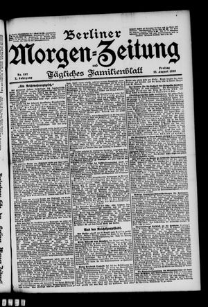 Berliner Morgen-Zeitung vom 12.08.1898