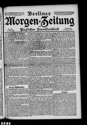 Berliner Morgen-Zeitung vom 13.08.1898