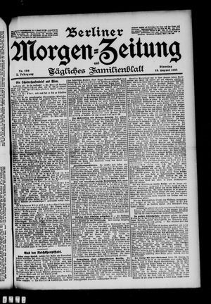Berliner Morgen-Zeitung vom 16.08.1898