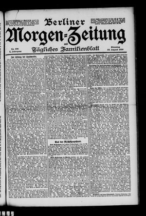 Berliner Morgen-Zeitung vom 23.08.1898