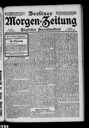 Berliner Morgen-Zeitung vom 26.08.1898