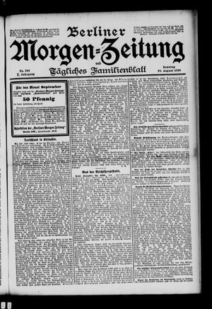 Berliner Morgen-Zeitung vom 28.08.1898