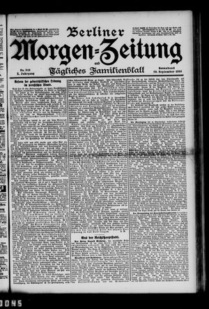 Berliner Morgen-Zeitung vom 10.09.1898