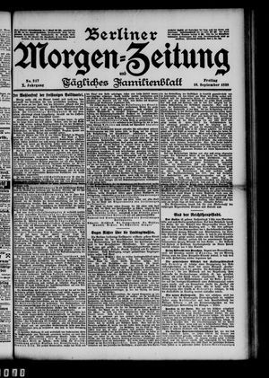 Berliner Morgen-Zeitung vom 16.09.1898