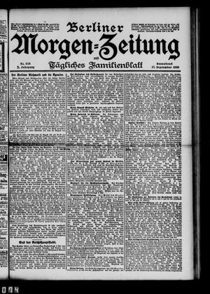 Berliner Morgen-Zeitung vom 17.09.1898