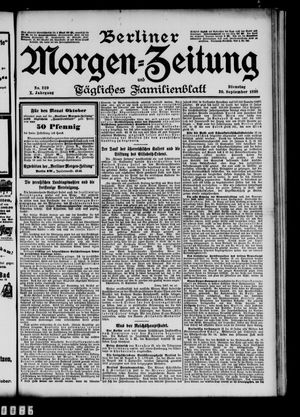 Berliner Morgen-Zeitung vom 20.09.1898